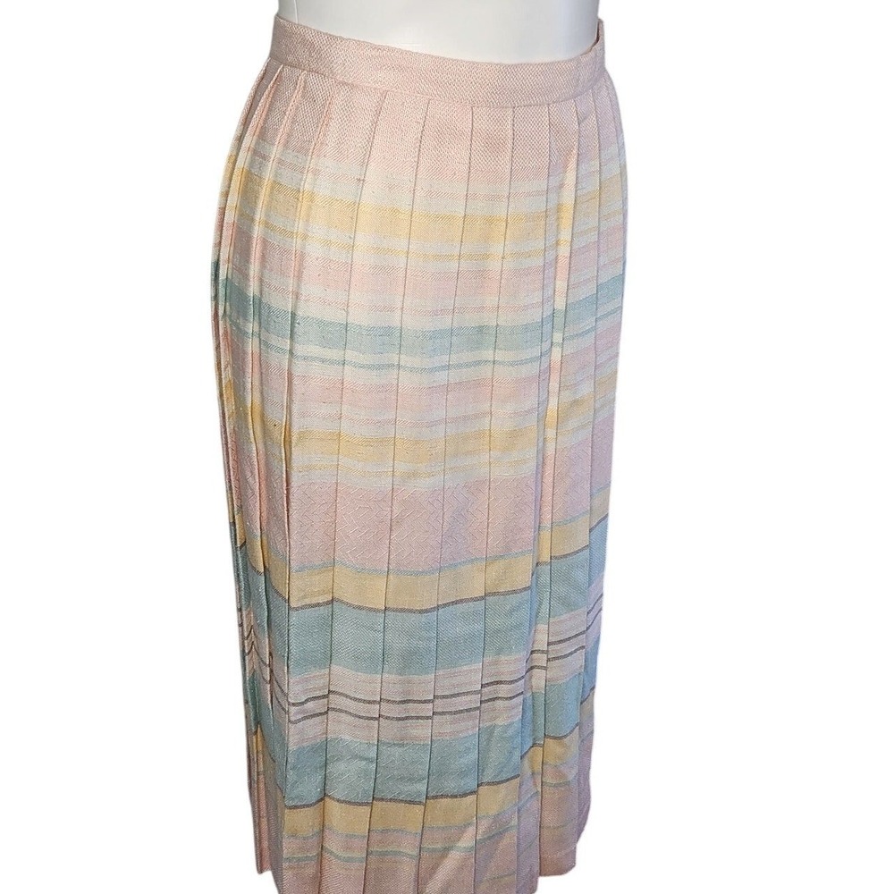 Vintage spring skirt pastel midi‎ length pastel skirt size 6 | Made in the USA
